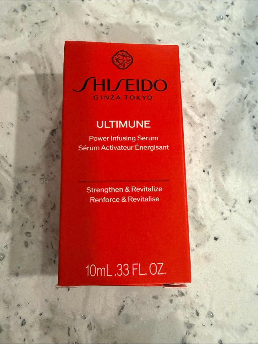 New in Box. Shiseido Red Power Infusing Serum Box